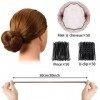 Filet Chignon, SANNIX 50 Pcs Filet Cheveux Chignon Invisible avec 50 Pcs Pinces à Cheveux en Forme de U et 50 Pcs Epingles à 