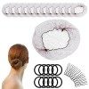 34 Pièces Accessoires de Cheveux, Filet Chignon Invisible Élastique, Avec 10 Pcs Pinces à Cheveux en Forme de U Et 10 corde à