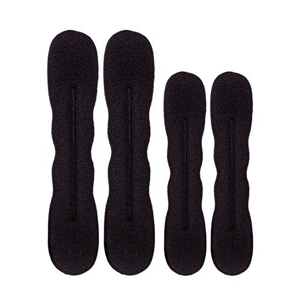 Chignon Magique, Coiffure Donut Bun Maker,Lot de 4 Accessoires de Mise en Forme pour Chignon en Mousse Magic pour Cheveux Fac