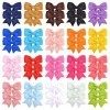 Lot de 40 barrettes à cheveux en ruban gros-grain pour filles, accessoires pour cheveux pour enfants et tout-petits