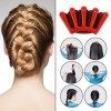 Ensemble de 27 accessoires de coiffure - Kit doutils de tressage français et pour chignons - Pinces à cheveux noires/barrett