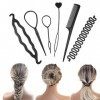 OSUWLSI Accessoires De Coiffure, Ustensile Coiffure Femme, Outil De Tressage De Cheveux Tresse, Matériel Coiffure Chignon Pou