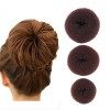 Lot de 3 donuts pour chignon, accessoire de coiffure pour femmes et filles grand, moyen et petit 