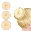 Lot de 3 donuts pour chignon, accessoire de coiffure pour femmes et filles grand, moyen et petit 