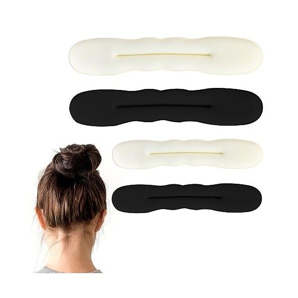 Zuroki 4 PCS Chignon Magique, Chignon Cheveux, Coiffure Donut Bun Maker, Bun Chignon Donuts Cheveux Accessoires à Chignons 2