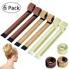 Chignon Magique, 6 PCS dOutils de Coiffure Bande de Chignon Bun Maker Set Accessoire de Cheveux pour Filles Femmes Blond, M