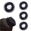 Filet Cheveux, 4 Pcs Filet à Chignon, Élastique Cheveux Chignon, Filet Chignon Invisible, Filet de Cheveux pour Dormir, Idéal