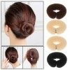 Donuts Chignon,Lot de 4 Chignon,Donut Hair Bun Maker,Anneaux Donut Coiffure Pour les Danseurs, les Enfants, les Filles et les