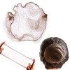 50 pcs Filets à Cheveux invisibles pour chignon fixant des filets à cheveux élastiques Marron foncé 