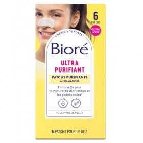 BIORÉ 6 Patchs Ultra Purifiants à lHamamélis Crème Jour et Nuit