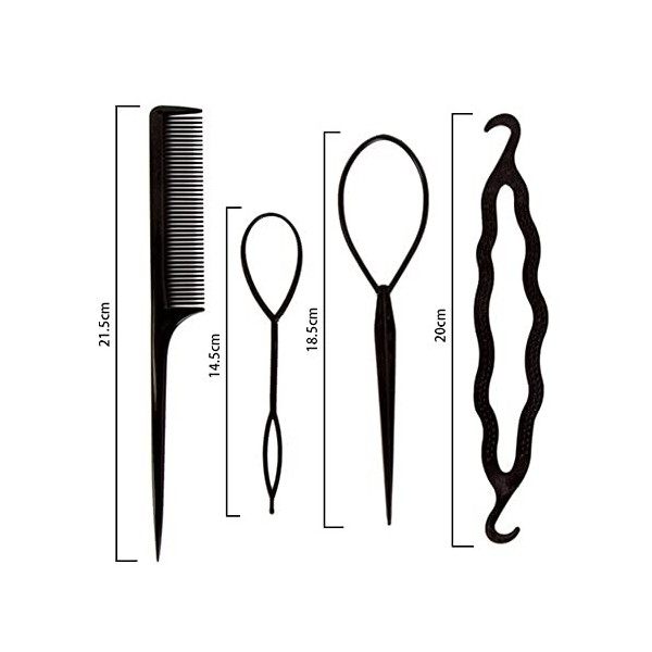 Accessoires de Coiffure,12 PCS Coiffure Accessoires,Aides à La Coiffure,Cheveux Tressage Kit,Outils de Tresse de Cheveux,DIY 