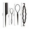 Accessoires de Coiffure,12 PCS Coiffure Accessoires,Aides à La Coiffure,Cheveux Tressage Kit,Outils de Tresse de Cheveux,DIY 