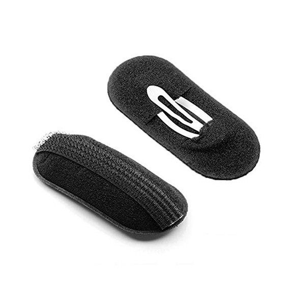 Lot de 3 paires de coussinets en éponge pour cheveux Noir