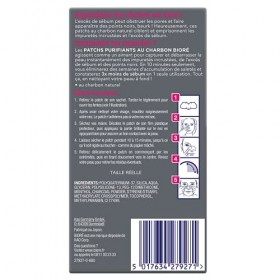 BIORÉ 8 Patchs Purifiants au Charbon - MAXI format Crème Jour et Nuit
