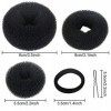 GOLRISEN Lot de 10 donuts pour chignon 2 L/4 M/4 S avec élastiques à cheveux et épingles à cheveux