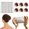 Filet Chignon Danse Set,50 Pièces Filets À Cheveux Invisibles Maille Élastique Bord avec 10 Pièces Or épingle à Cheveux Invis