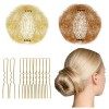 Filet Chignon Danse Classique Fille, 20 Pcs Filet Cheveux Chignon Invisible et 50 Pcs U Forme Pince pour Ballet Danseuse Infi