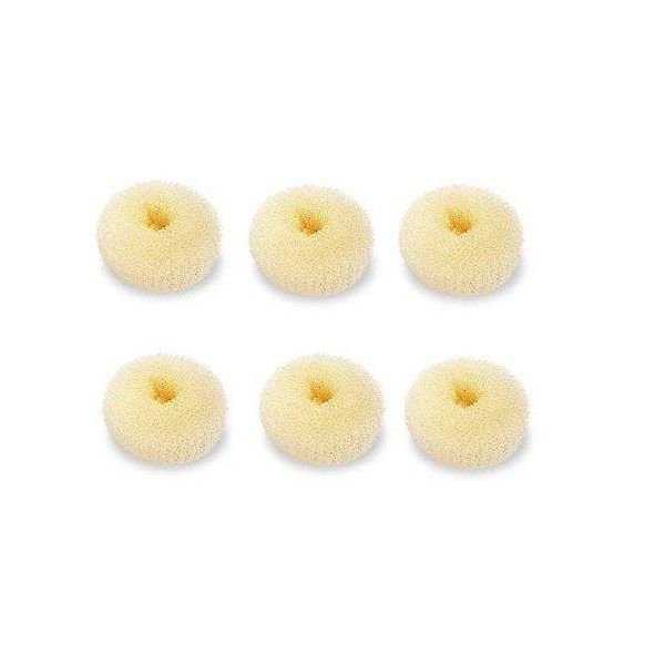 Lot de 6 chignons pour chignon pour enfant - Pour cheveux courts et fins petite taille 2,4 cm, beige 