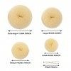 4 Taille Beige Donut Bun Maker + 20 Doré épingles pour Blond, Chignon Bun Maker Cheveux Bague style pour Dancer Ballet Filles