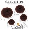 Teenitor Lot de 4 accessoires pour chignon - Marron