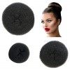 Styla Hair Lot de 3 donuts pour chignon 1 petit, 1 moyen, 1 grand Noir