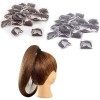 20 Pcs Filets À Cheveux Pour Femmes Chignon, Filets À Cheveux Invisibles Maille De Bord Élastique 10 pcs Noir + 10 pcs Café 