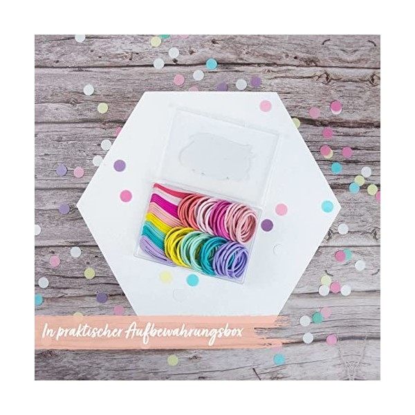 Papierdrachen 120 barrettes et élastiques pour cheveux - pour enfants - bijoux de cheveux dans une boîte de rangement pratiqu