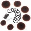 LOCOLO 7 Piece Hair Bun "Donut" Brown 1 Extra-large+2 Large+2 Medium + 2 Small with 10 Hair Elastic and 40 Hairpins, Hair Bu