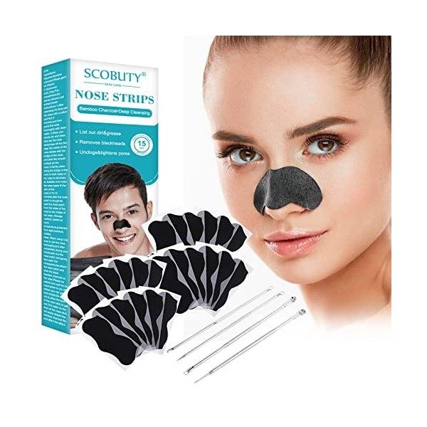 Patch Point Noir,Patchs Anti Point Noirs,Patch Point Noir Nez,Charbon de Bambou Nettoyage en Profondeur Patchs Anti-Points No...