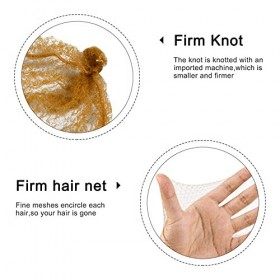 50 Pièces Filets à Cheveux, Cheveux Filets, Filet Chignon Invisible Élastique pour Cheveux, Maille de Bord Élastique, Accesso
