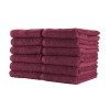 Arkwright Lot de 12 serviettes de salon sans eau de Javel bordeaux 16x27