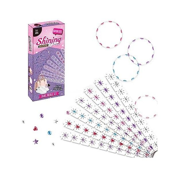 MiDoDo Hair Gems Machine Hair Bedazzler Kit avec 180 Pierres Précieuses pour Cheveux Estampe de Pierres Précieuses Outil de C