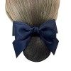 JIHUOO Filet à Chignon avec Nœud Barrette à Cheveux Française Couverture de Chignon Pince à Cheveux pour Femme Le Noir