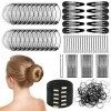 190 Pcs Ensemble Daccessoires pour Cheveux, Filets À Cheveux Invisible, Epingle Cheveux Femme, Elastique Cheveux, Snap Baret