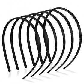Hanyousheng Bandeau Peigne De Dents, 6 Pcs Bandeaux Unis En Plastique, Serre Tete Unisexe, pour Le Maquillage, Lavage Du Visa