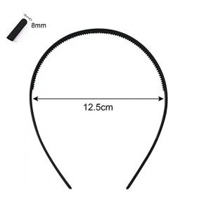 Hanyousheng Bandeau Peigne De Dents, 6 Pcs Bandeaux Unis En Plastique, Serre Tete Unisexe, pour Le Maquillage, Lavage Du Visa