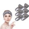 BangShou 6 Pcs Bandeau Maquillage Femme,Bandeau Cheveux pour Soin Visage, Bandeaux de Bain Esthetique, Spa Headband, Réglable