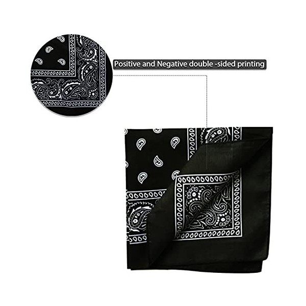 Set de 3 Pcs Bandanas, Hair Band, Unisexe Nouveauté Print Head Wrap Wristband for Outdoor Sports Randonnée Escalade