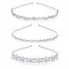 SOSPIRO 3 Pièces Serre-têtes de Mariage, Bandeaux Bijoux Cheveux Vignes de Fleur de Cristal de Perle Headband Femme Couronne 