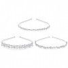 SOSPIRO 3 Pièces Serre-têtes de Mariage, Bandeaux Bijoux Cheveux Vignes de Fleur de Cristal de Perle Headband Femme Couronne 