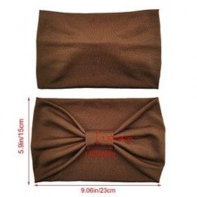 8pcs Bandeau Cheveux Femme Elastique Bande de Cheveux Large Headband Bandeau de Sport Yoga 8 Couleurs Turban Accessoire Cheve