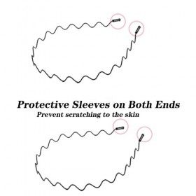 2Pcs Bandeaux en Métal, Bandeaux Ondulés Élastique, Bandeaux Ondulés Unisexes, Sport Bandeau Metal Homme, Metal Serre-tête po