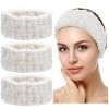 3 Bandeaux de Lavage de Visage pour Maquillage et de Yoga Sports Douche Bandeau Facial Spa Serre-tête Élastique pour Filles e