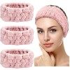 3 Bandeaux de Lavage de Visage pour Maquillage et de Yoga Sports Douche Bandeau Facial Spa Serre-tête Élastique pour Filles e