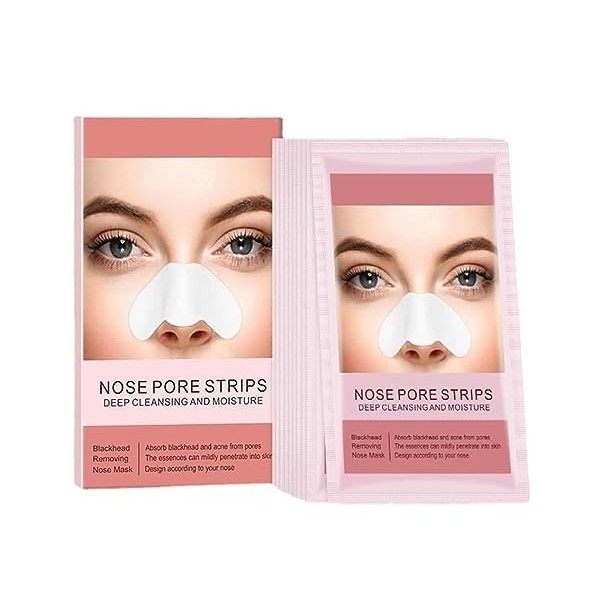 Lot de 10 bandes nettoyantes en profondeur et hydratantes pour enlever les points noirs, bandes nasales Crème Jour et Nuit