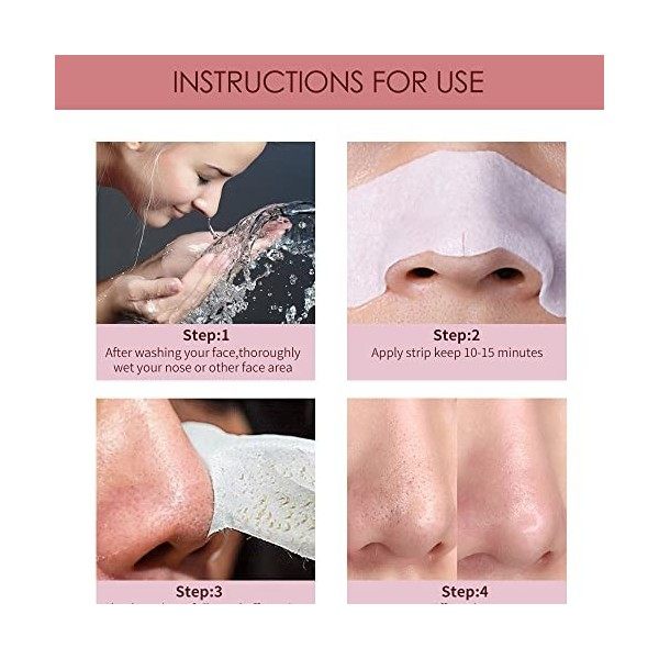 Lot de 10 bandes nettoyantes en profondeur et hydratantes pour enlever les points noirs, bandes nasales Crème Jour et Nuit