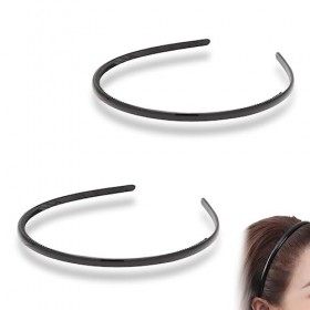 2 Pcs Bandeaux Unis en Plastique, Bandeau Peigne De Dents, Serre Tete Unisexe, Serre-Tête pour Femmes, pour le Sport, le Yoga