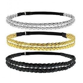 ARHZ Headband cheveux femme Bandeau Cheveux Femme Noir Bandeau Fin Taille unique - Headband Mariage Vintage - Look original B