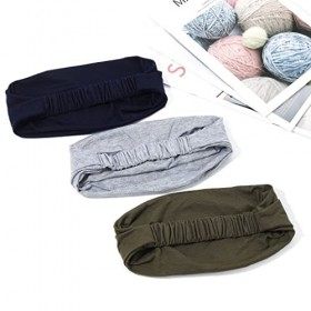 Generse Lot de 3 Bandeaux Larges Bandeau élastique pour Cheveux Foulards de Yoga pour Femmes et Filles