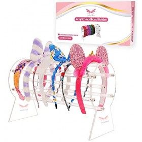 Fairy Decor Support de Bandeau Organisateur en Acrylique pour Bandeaux et Montres - Cadeau Parfait pour les Adolescentes, les